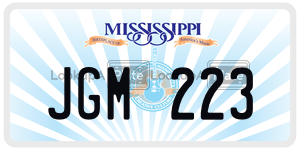 JGM223 license plate in Mississippi