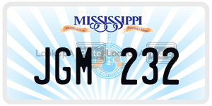 JGM232  license plate in MS