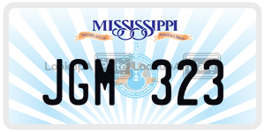 JGM323  license plate in MS