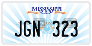 JGN323  license plate in MS