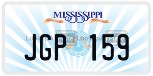 JGP159  license plate in MS