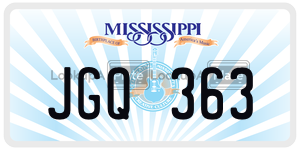 JGQ363  license plate in MS