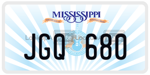 JGQ680  license plate in MS