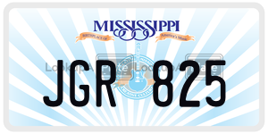 JGR825  license plate in MS