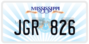 JGR826  license plate in MS