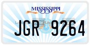 JGR9264  license plate in MS