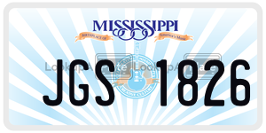 JGS1826  license plate in MS