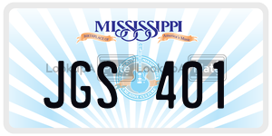 JGS401  license plate in MS