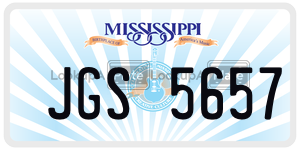 JGS5657  license plate in MS
