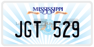 JGT529  license plate in MS