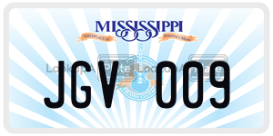 JGV009  license plate in MS