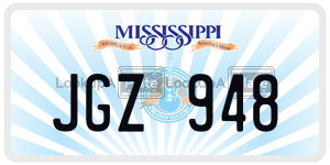 JGZ948  license plate in MS