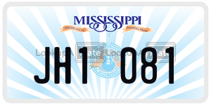 JH1081  license plate in MS
