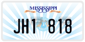 JH1818  license plate in MS