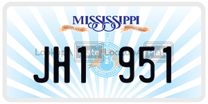 JH1951  license plate in MS