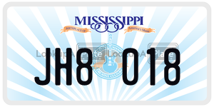 JH8018  license plate in MS