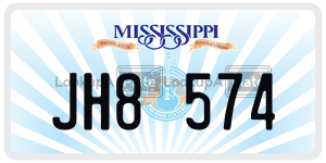 JH8574 license plate in Mississippi