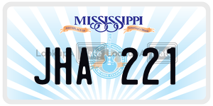 JHA221  license plate in MS