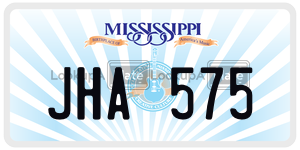 JHA575  license plate in MS