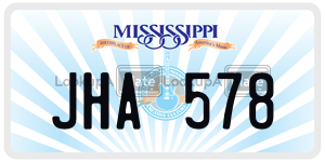 JHA578  license plate in MS