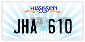JHA610  license plate in MS