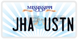 JHAUSTN  license plate in MS
