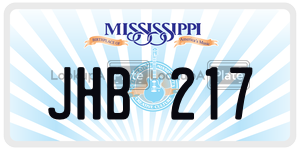 JHB217  license plate in MS