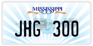 JHG300  license plate in MS
