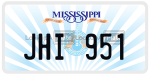 JHI951  license plate in MS