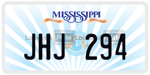JHJ294  license plate in MS
