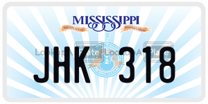 JHK318  license plate in MS
