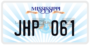 JHP061 license plate in Mississippi
