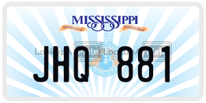 JHQ881  license plate in MS