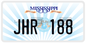 JHR188  license plate in MS