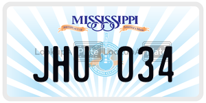 JHU034  license plate in MS