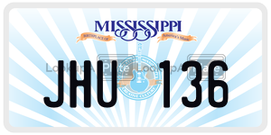JHU136  license plate in MS