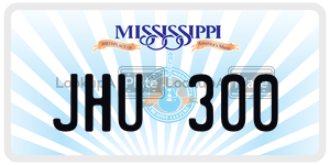 JHU300  license plate in MS