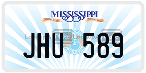 JHU589  license plate in MS