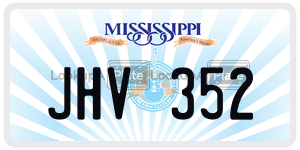 JHV352  license plate in MS