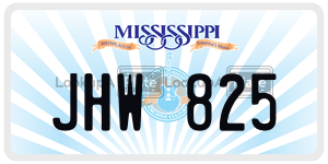 JHW825  license plate in MS