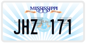 JHZ171  license plate in MS