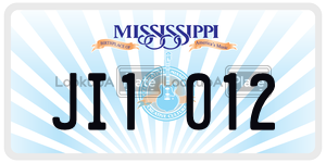 JI1012  license plate in MS