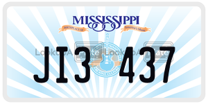 JI3437  license plate in MS
