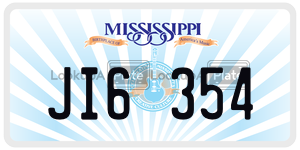 JI6354  license plate in MS