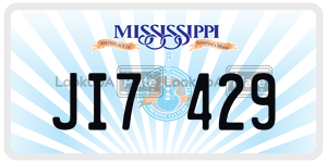 JI7429  license plate in MS