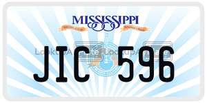 JIC596  license plate in MS