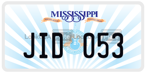 JID053  license plate in MS
