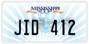 JID412  license plate in MS
