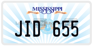 JID655  license plate in MS