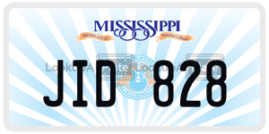JID828  license plate in MS